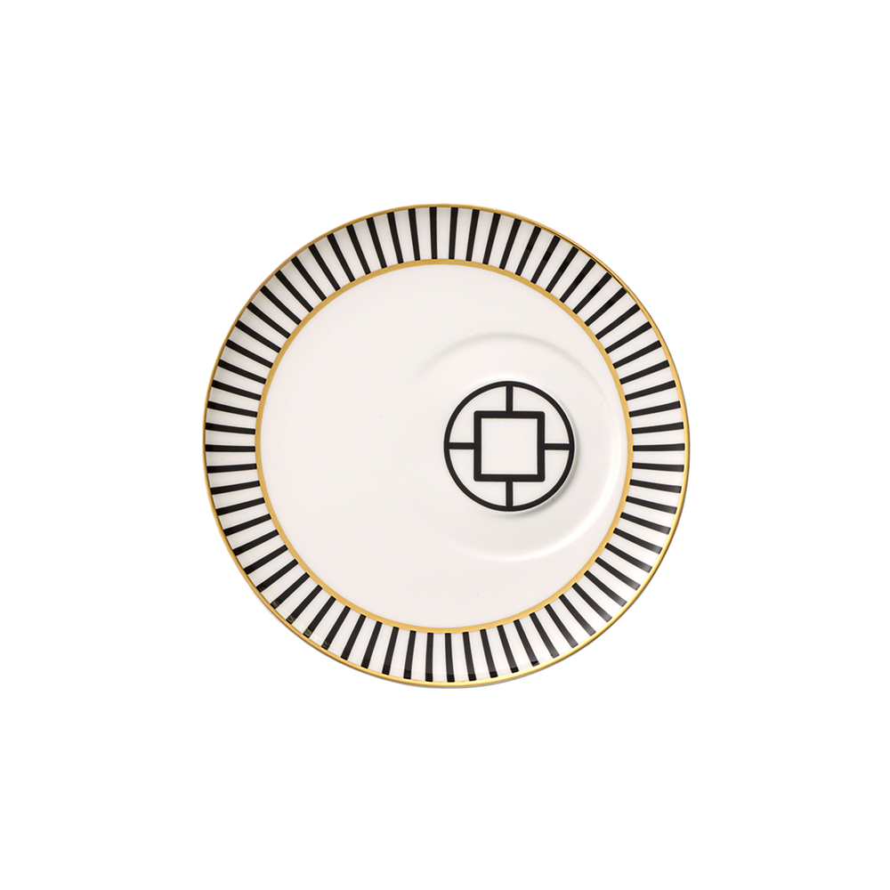 MetroChic Coffee cup saucer - Multi-colored, 7.3'', Premium Bone Porcelain