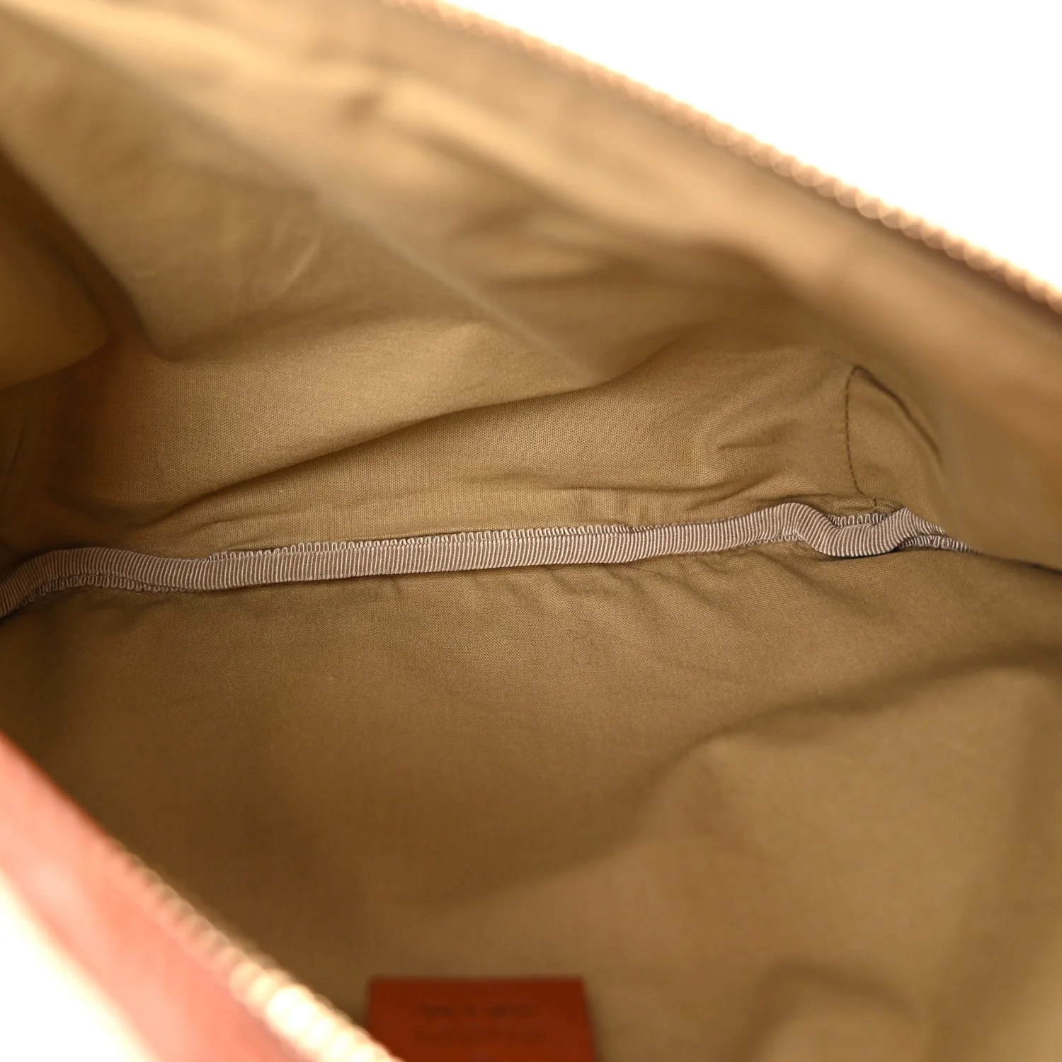 Vintage Canvas Web Belt Bag Sand Cuir
