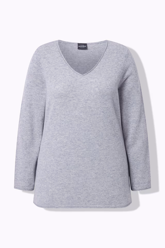 Rolled Edge Long Sleeve Merino Sweater