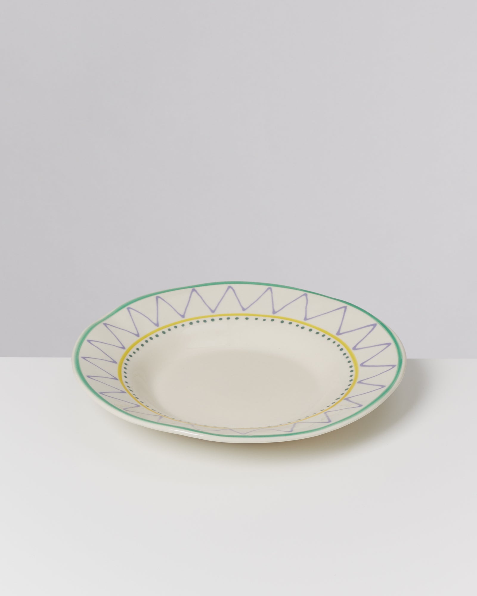 ALFAMA - PASTA PLATE CLASSIC GREEN PURPLE