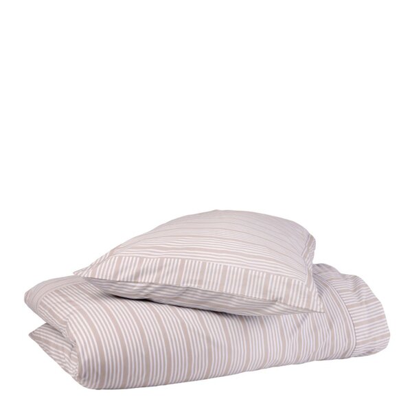 Bedding Collection dynetrekk 140x200+50x70 cm sand stripes
