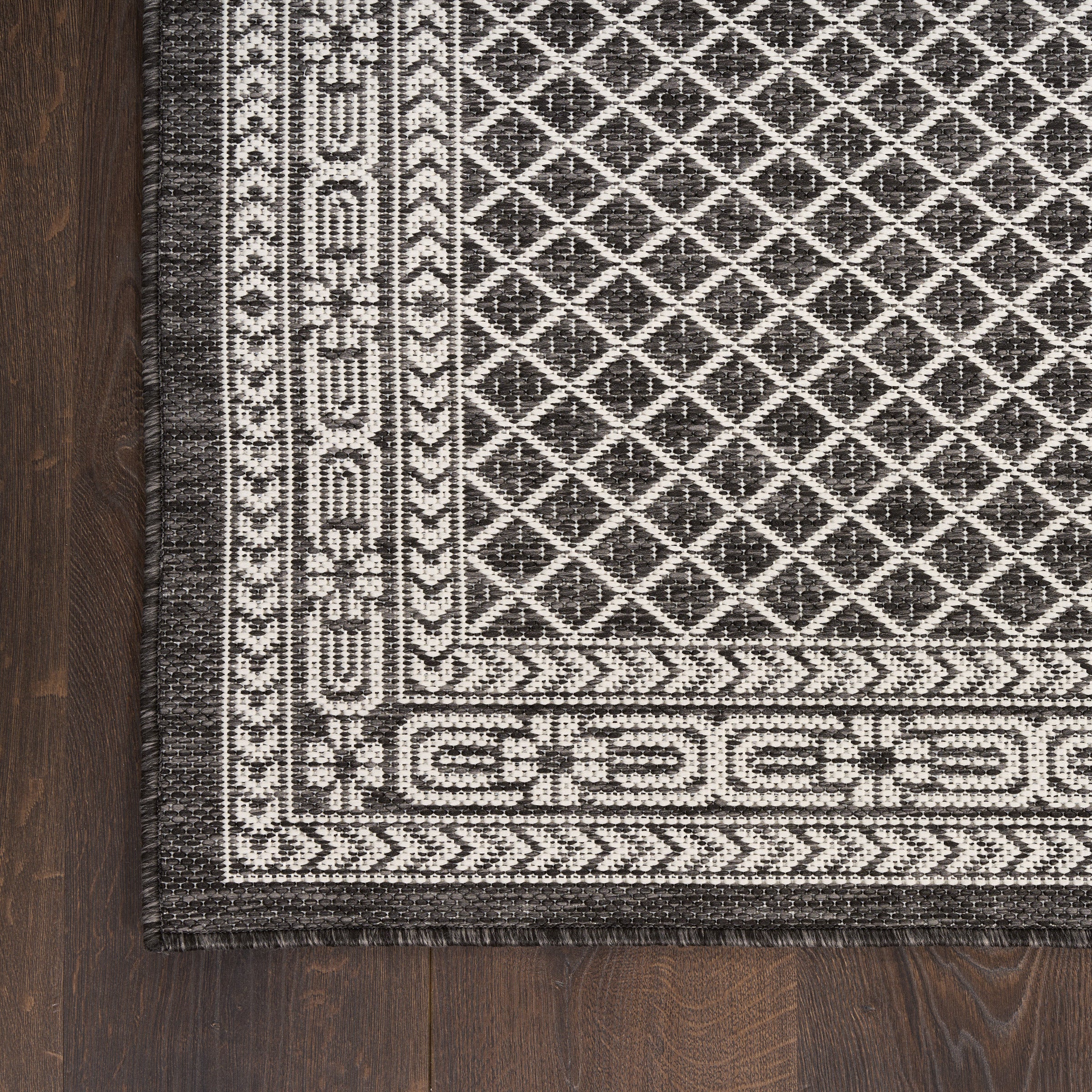 Nourison Garden Spring Indoor/Outdoor Rug Collection, Meadow Black