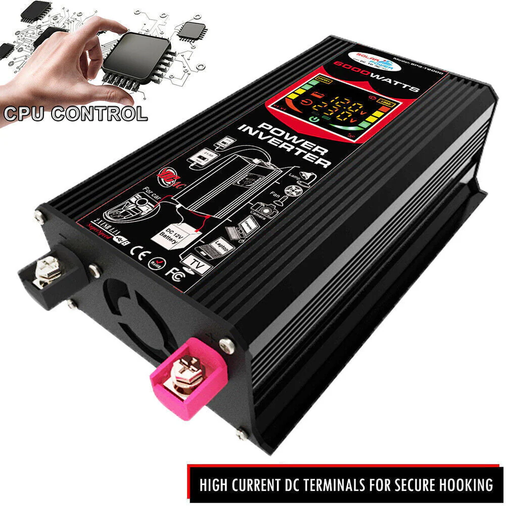 6000W Complete Solar Panel Kit Solar Power Generator 100A Home 110V Grid System Image 9