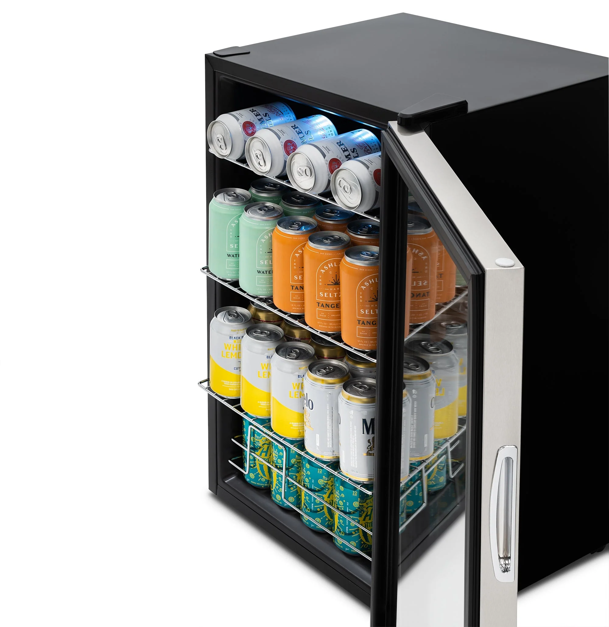 Newair 100-Can Freestanding Stainless Steel Beverage Fridge - 16.93