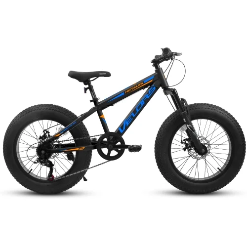 20 Inch Fat Tire Bike Adult 7 Speed Mountain Bike, Dual Disc Brakes, High Carbon Steel Frame, Front Suspension, Mountain Buggy, City Commuter City Bike, Fat Tire Bike Black