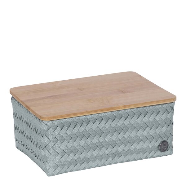 Top Fit Medium høy oppbevaringskurv m/lokk 24x18x11 cm eucalyptus