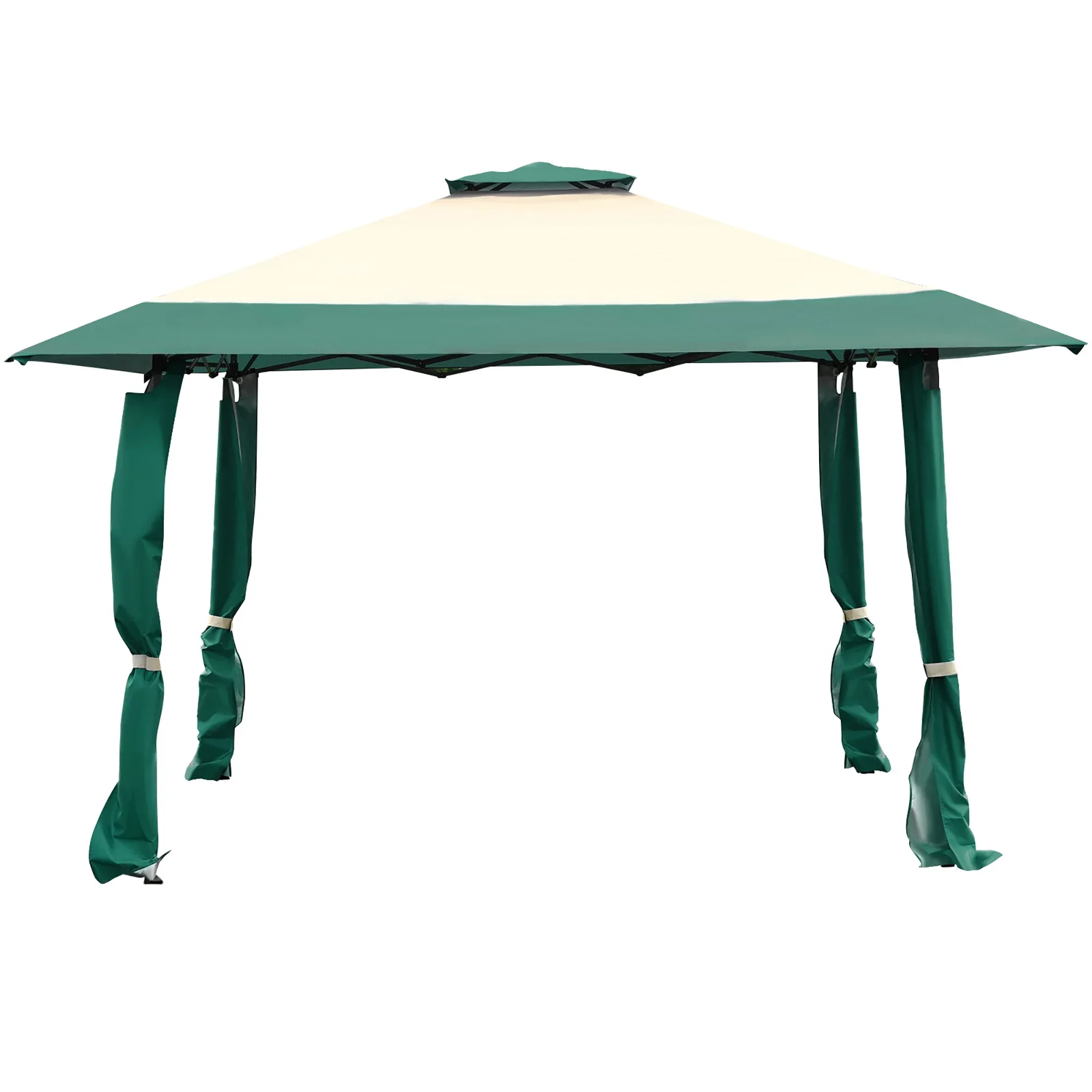 Costway 13'x13' Gazebo  Canopy  Shelter Awning Tent Patio Garden Green
