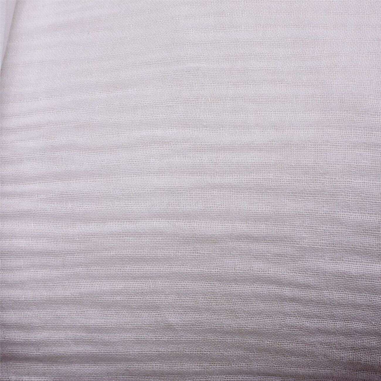 Parure de lit 1 personne 140x200cm gaze de coton blanc uni