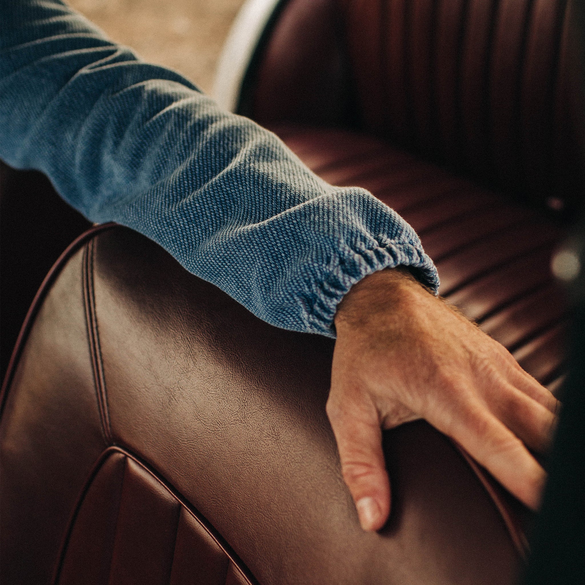 La veste Riptide en sergé indigo délavé