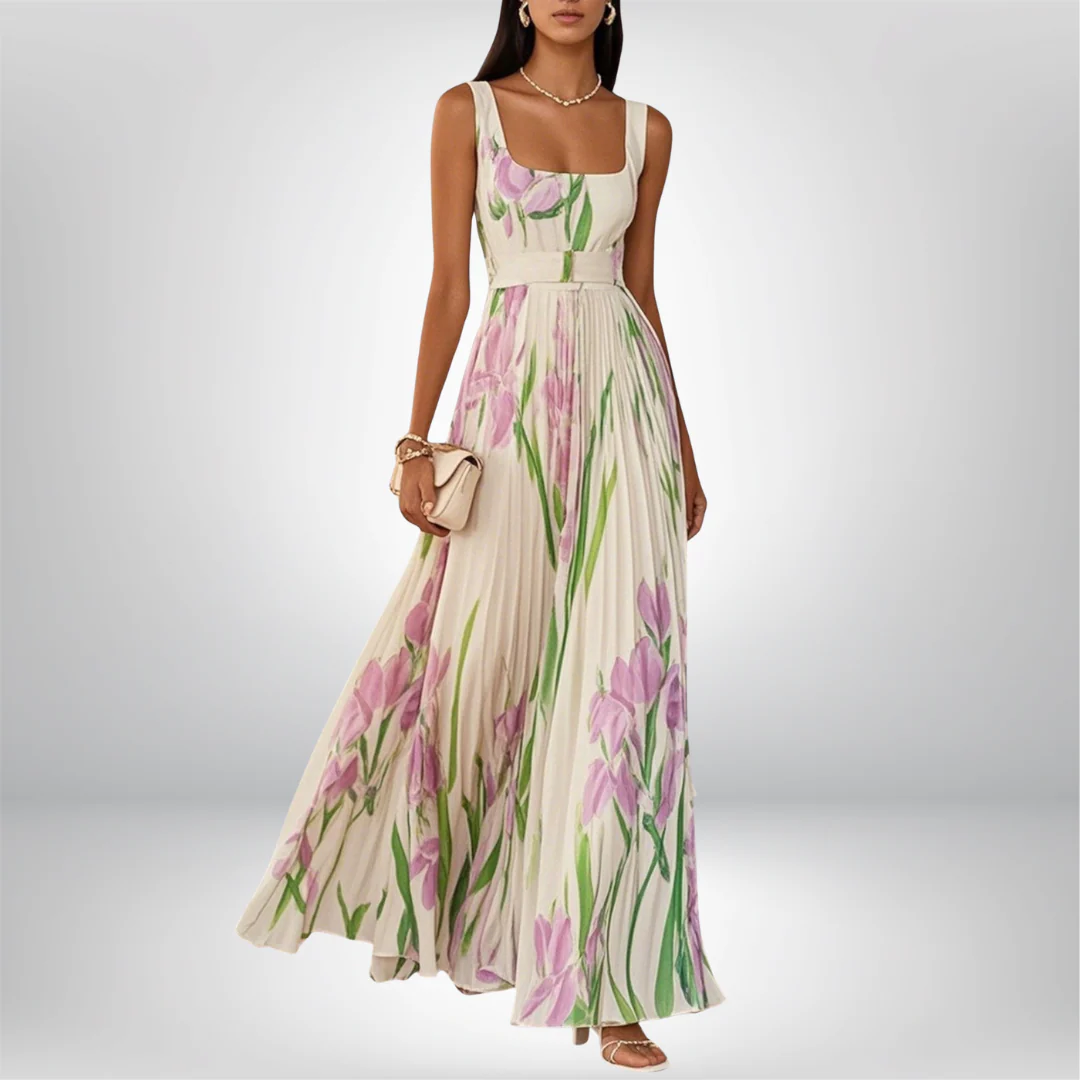 Robe longue fluide en chiffon