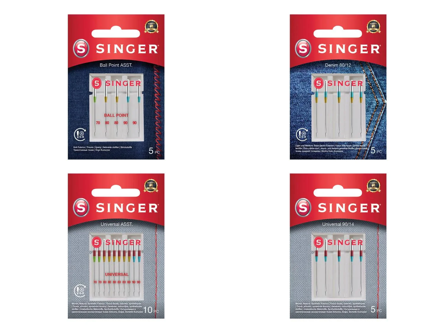 SINGER Set d'aguilles de couture