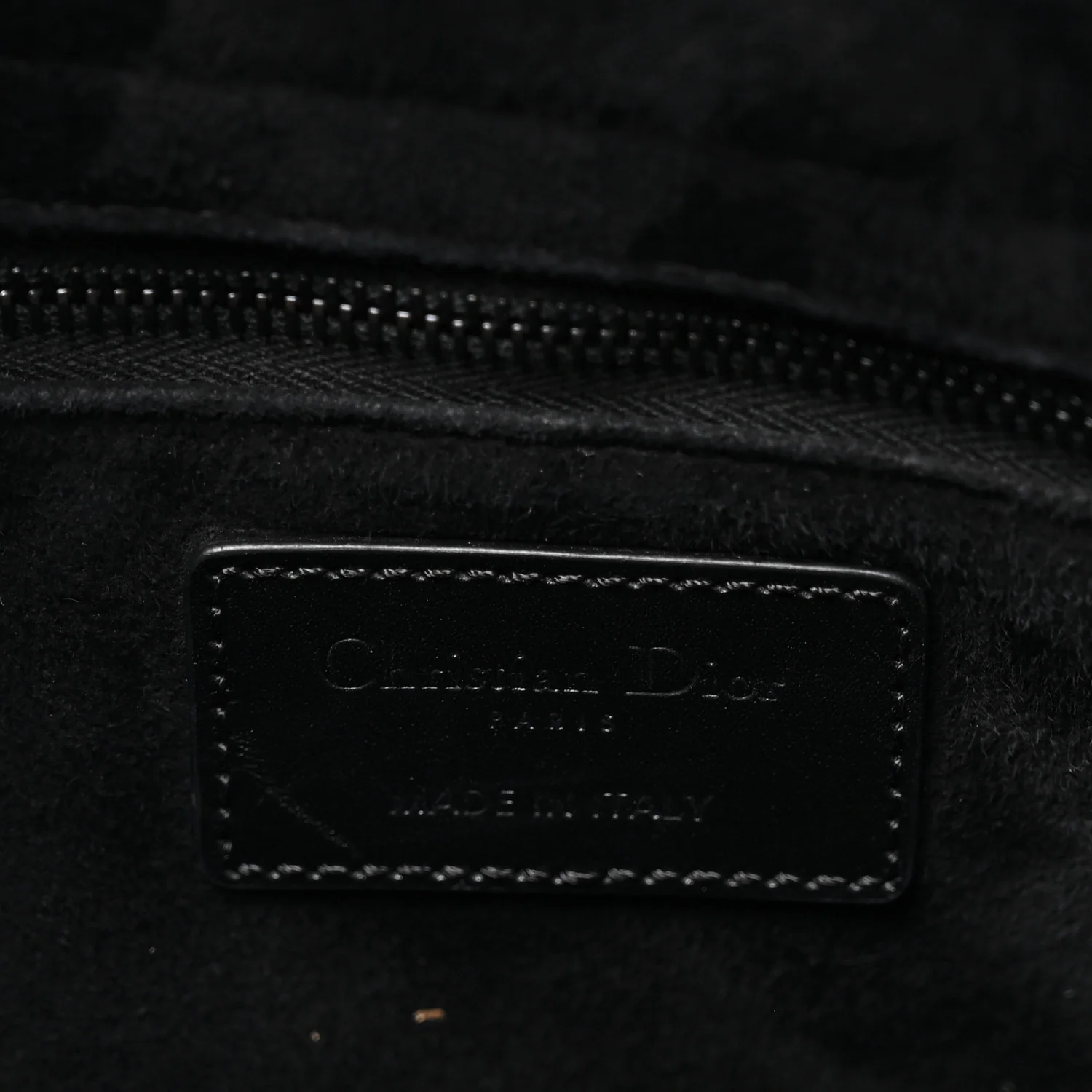 Calfskin Cannage Diamond Cannage Medium Lady Dior Black