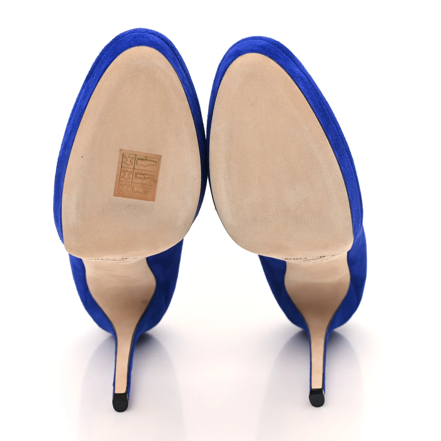 Suede 120mm Platform Pumps 38 Electric Blue