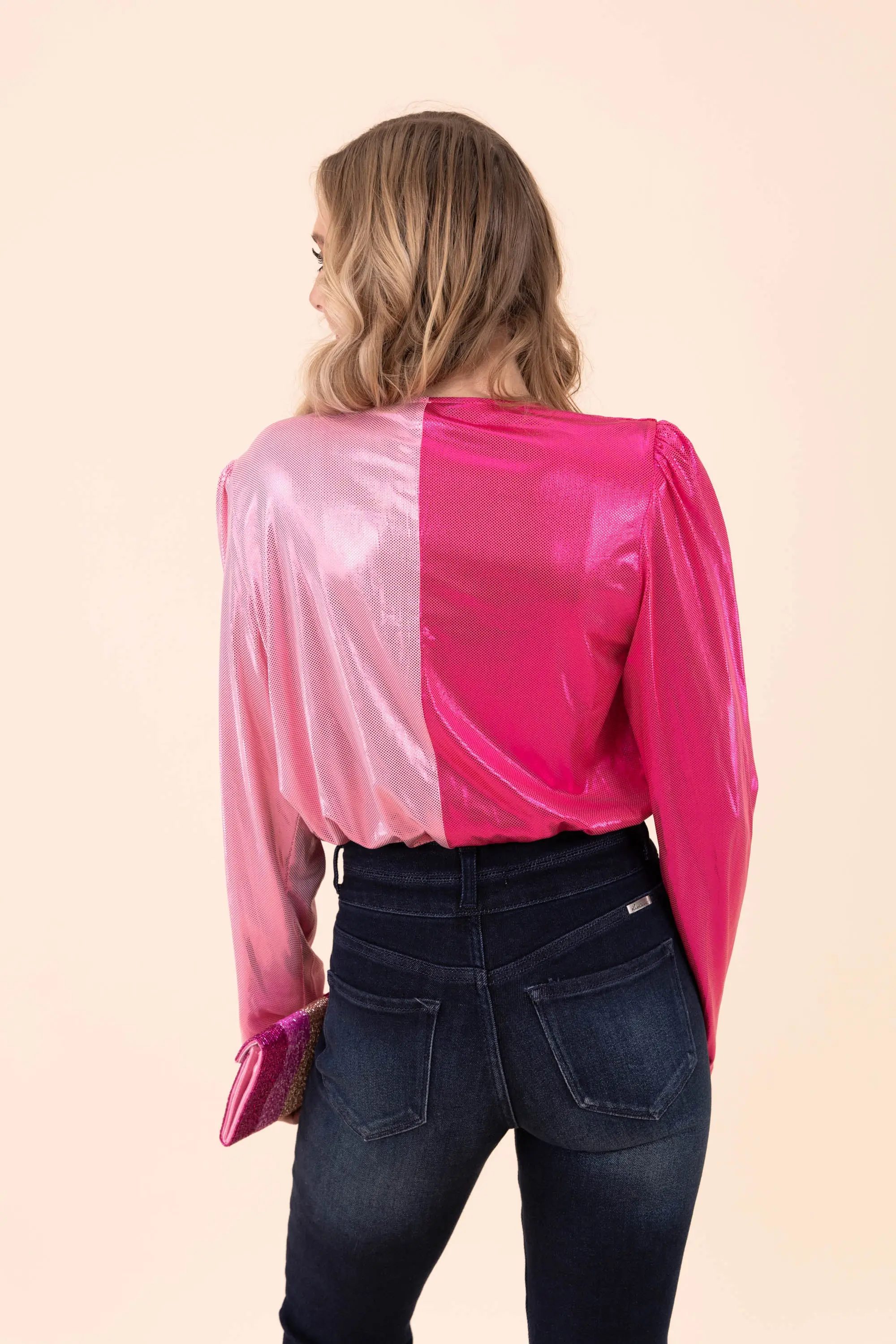 Mind Shimmer Color Block Bodysuit