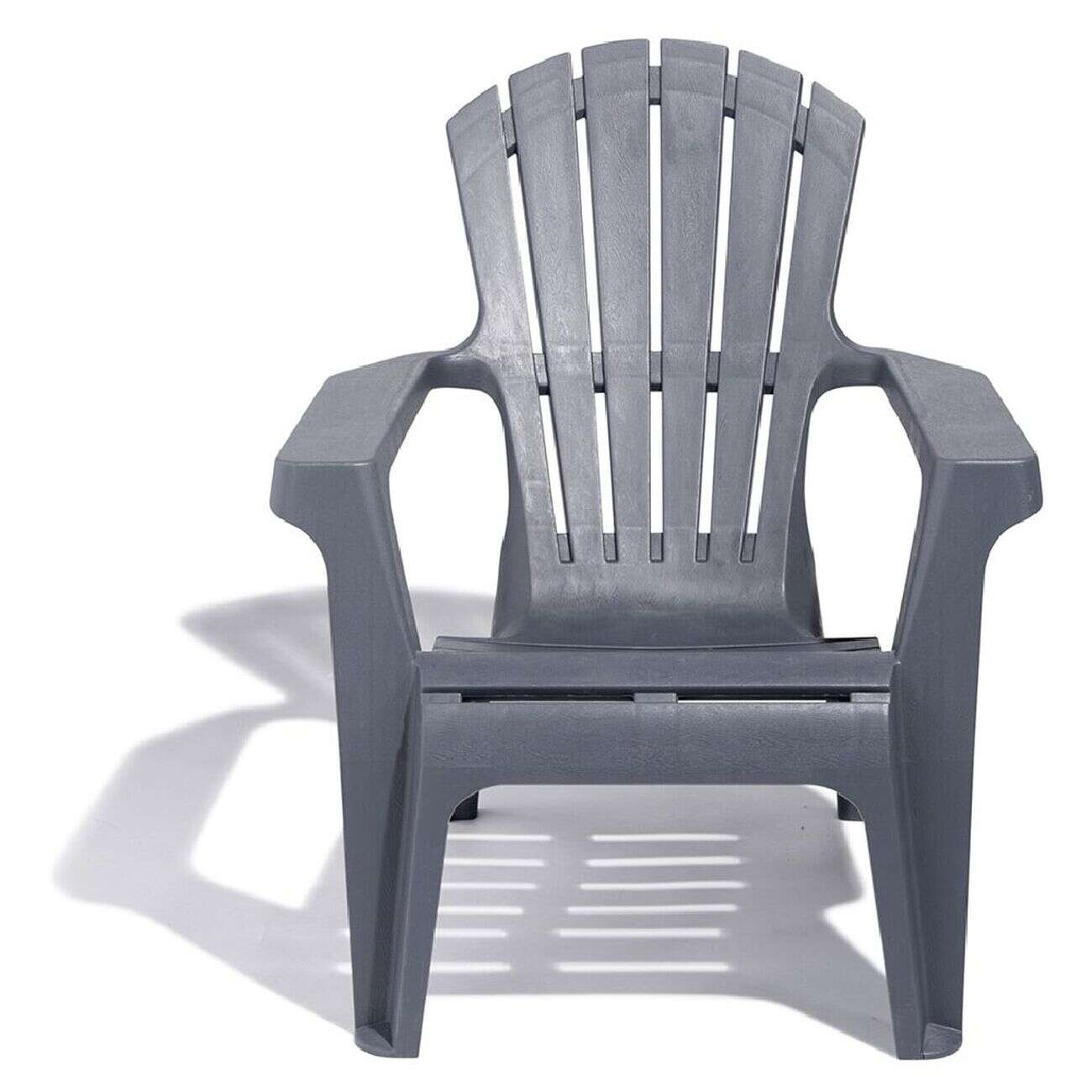Fauteuil de jardin Relax plastique gris 86x75xH86cm