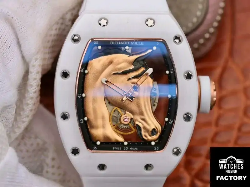 Richard Mille Polo Club Saint Tropez RM52-02 KV Factory Gold Horse Head Skeleton Dial