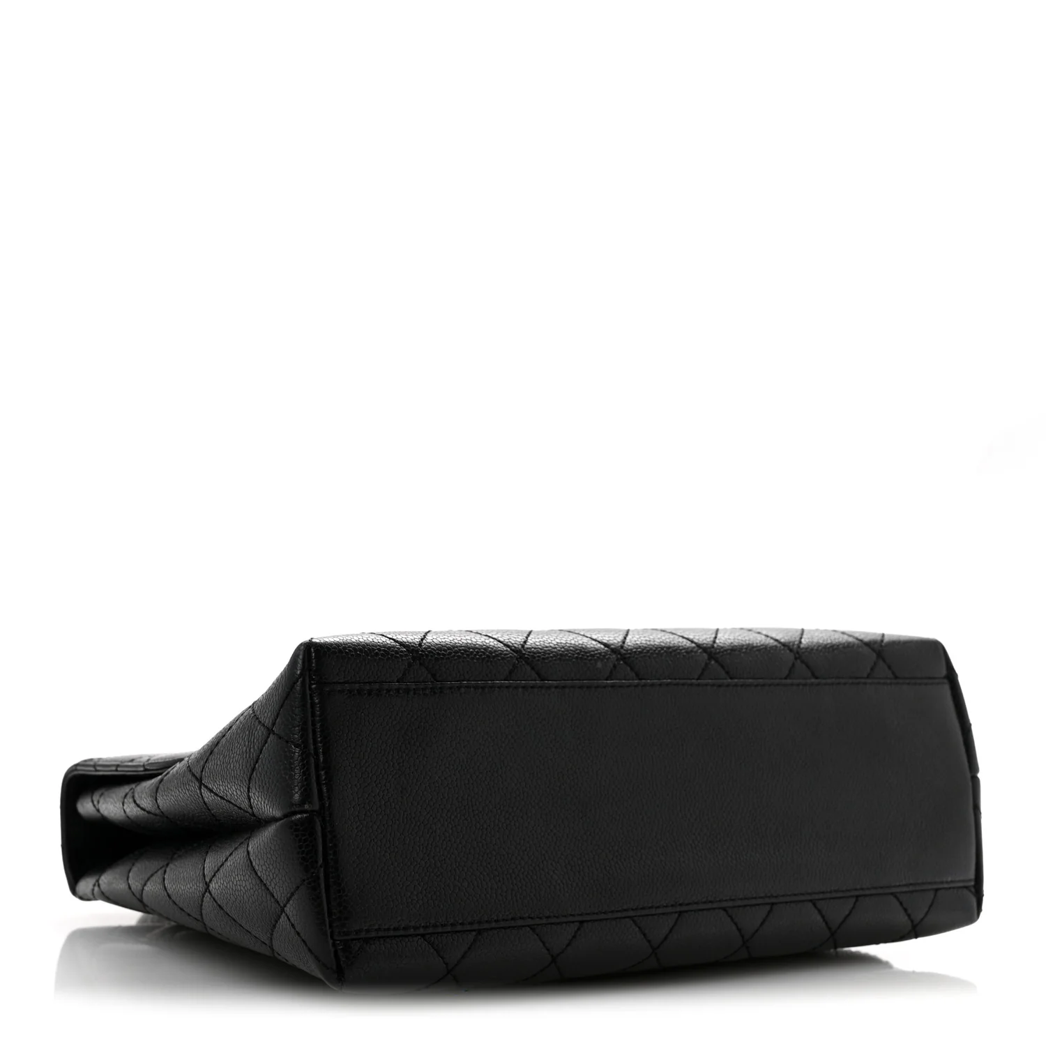 Caviar Quilted Jumbo Kelly Flap Black