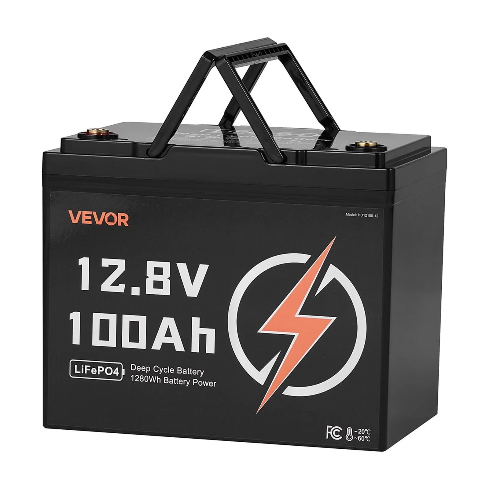 12V 100Ah LiFePO4 Battery, Up to 15000 Cycles, Deep Cycle Lithium Iron Phosphate Battery with Built-in BMS,Low Temperature Protection,10 Years Lifetime,for Solar Off-Grid Home Energy Storage - Image 9