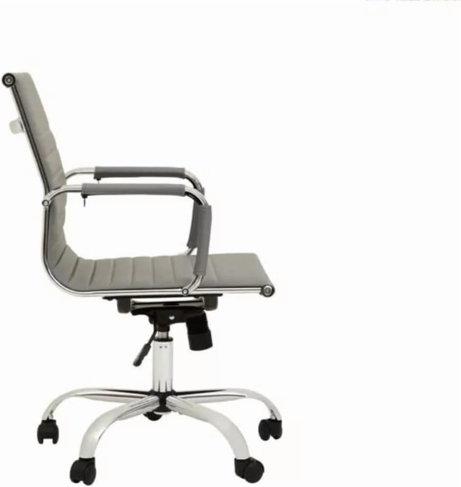 LCH Modern Mid Back Home Office Chair Computer Executive Desk Chair Pu Leather��Gray