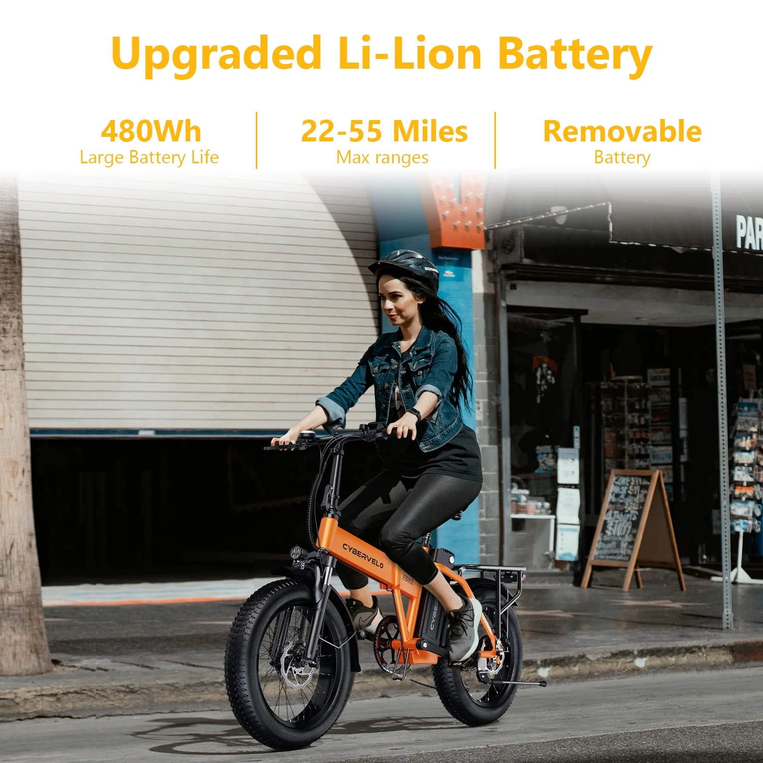 1000W Foldable ebike for adult 80+miles 28+mph battery removable 20 inch fat tyre ebike for all terrain - Image 8