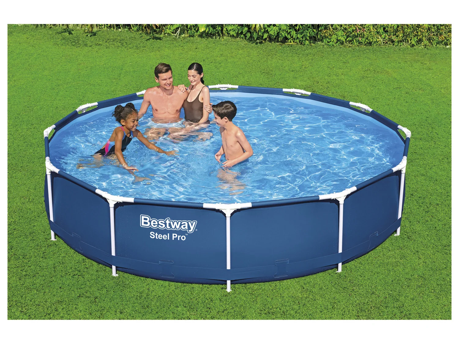 Bestway Kit de piscine complet Steel Pro Frame Pool-Set avec pompe de filtration  366 x 84 cm