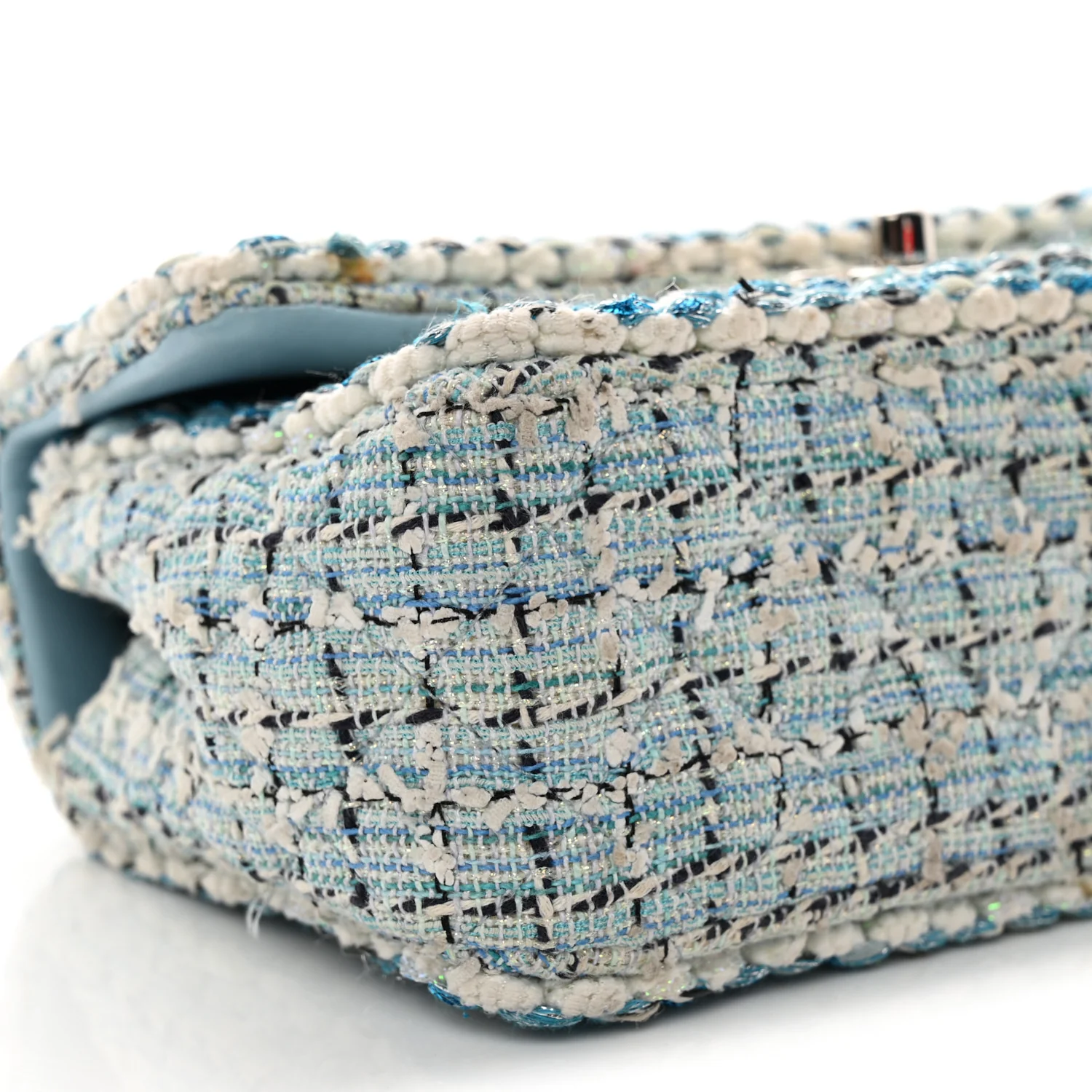 Tweed Braid Mini Flap Blue White Navy