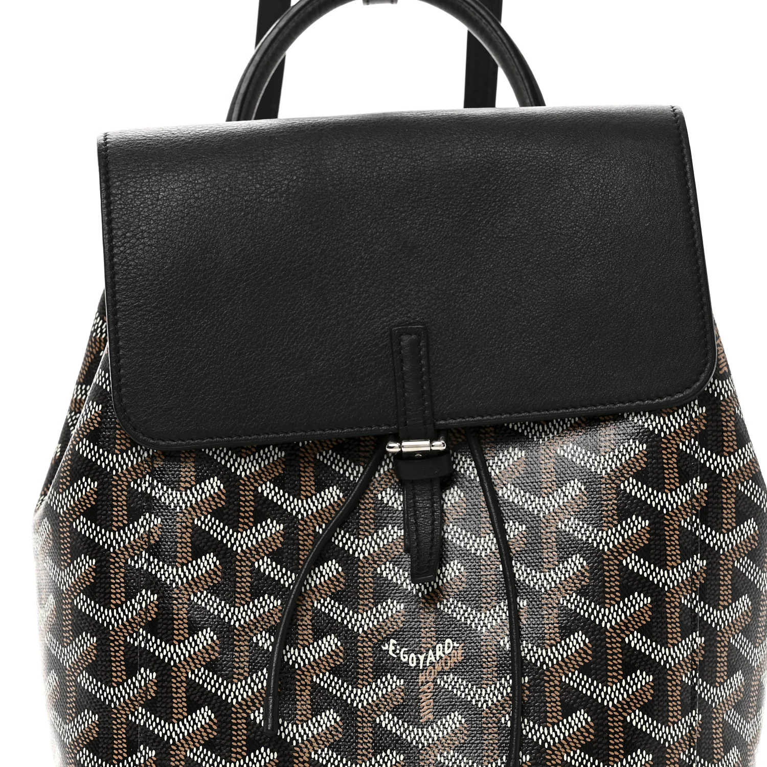 Goyardine Calfskin Mini Alpin Backpack Black