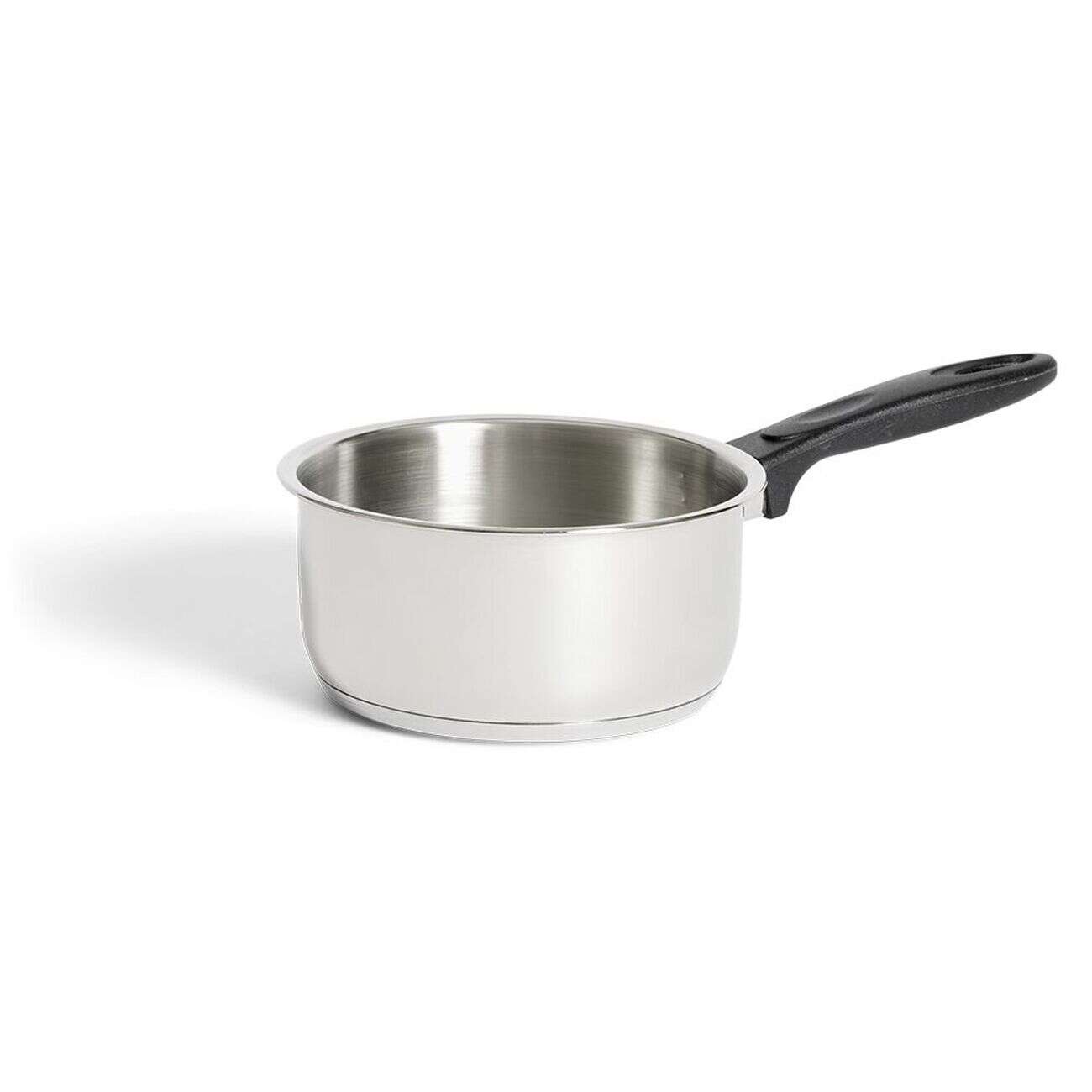 Casserole tous feux dont induction inox gris poignée bakélite Ø18cm