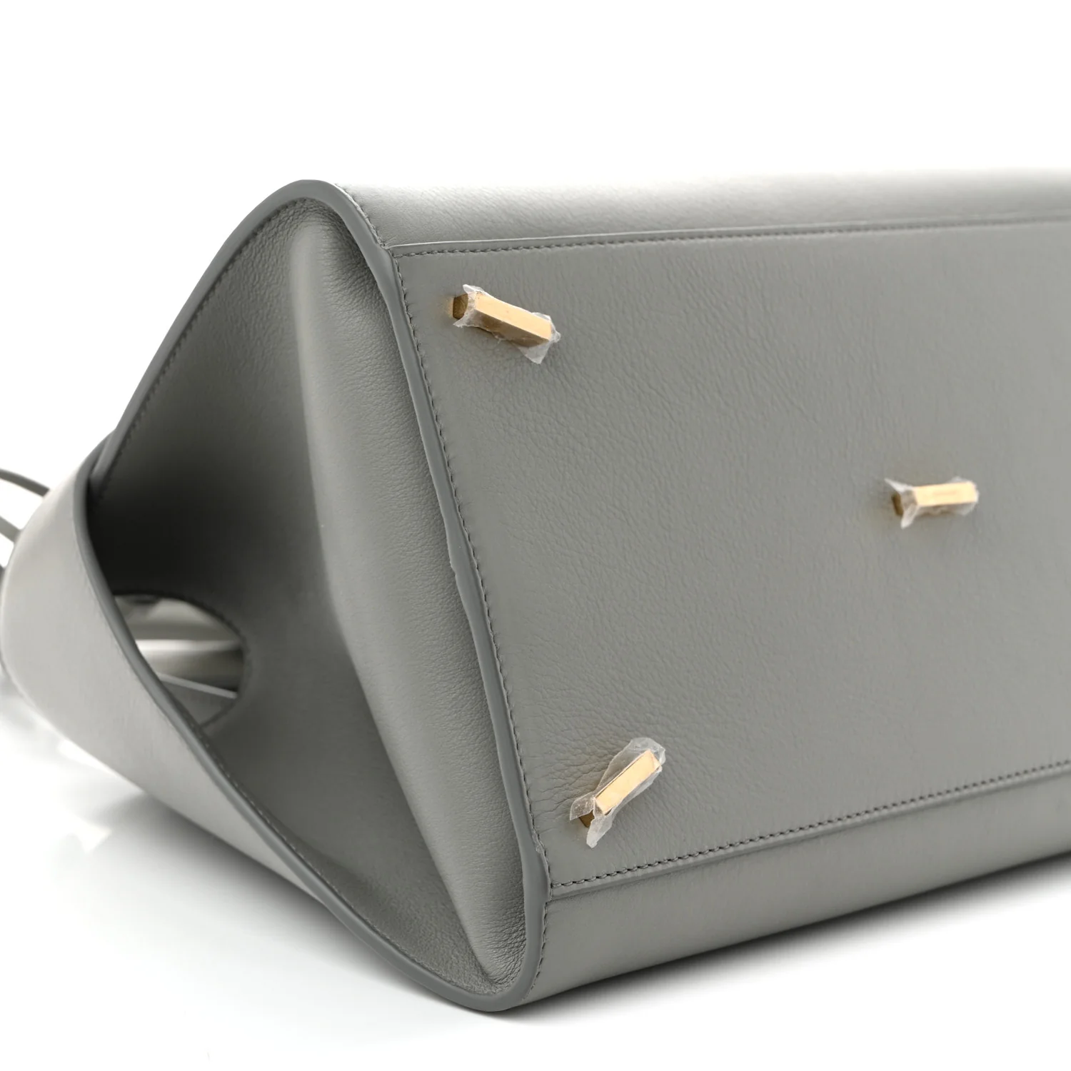 Calfskin Small Hug Bag Ash Grey
