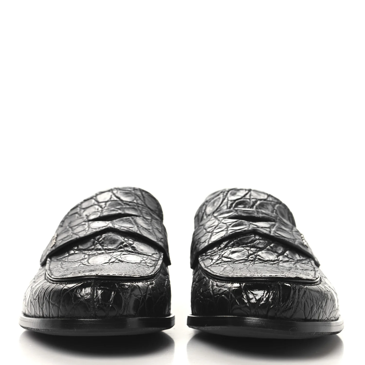 Crocodile Mens Loafers 7 Black