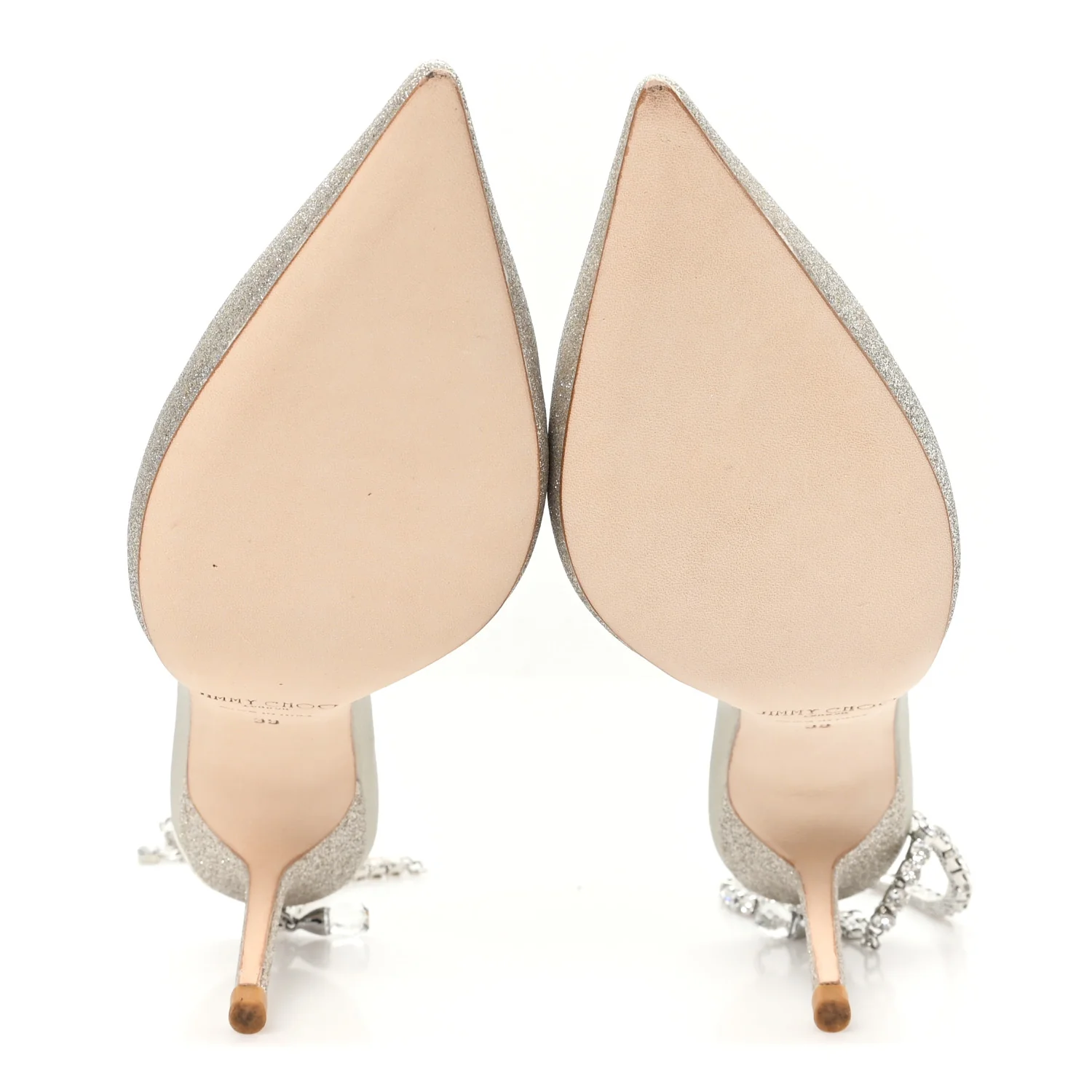 Satin Crystal Saeda 100 Pumps 39 Ivory
