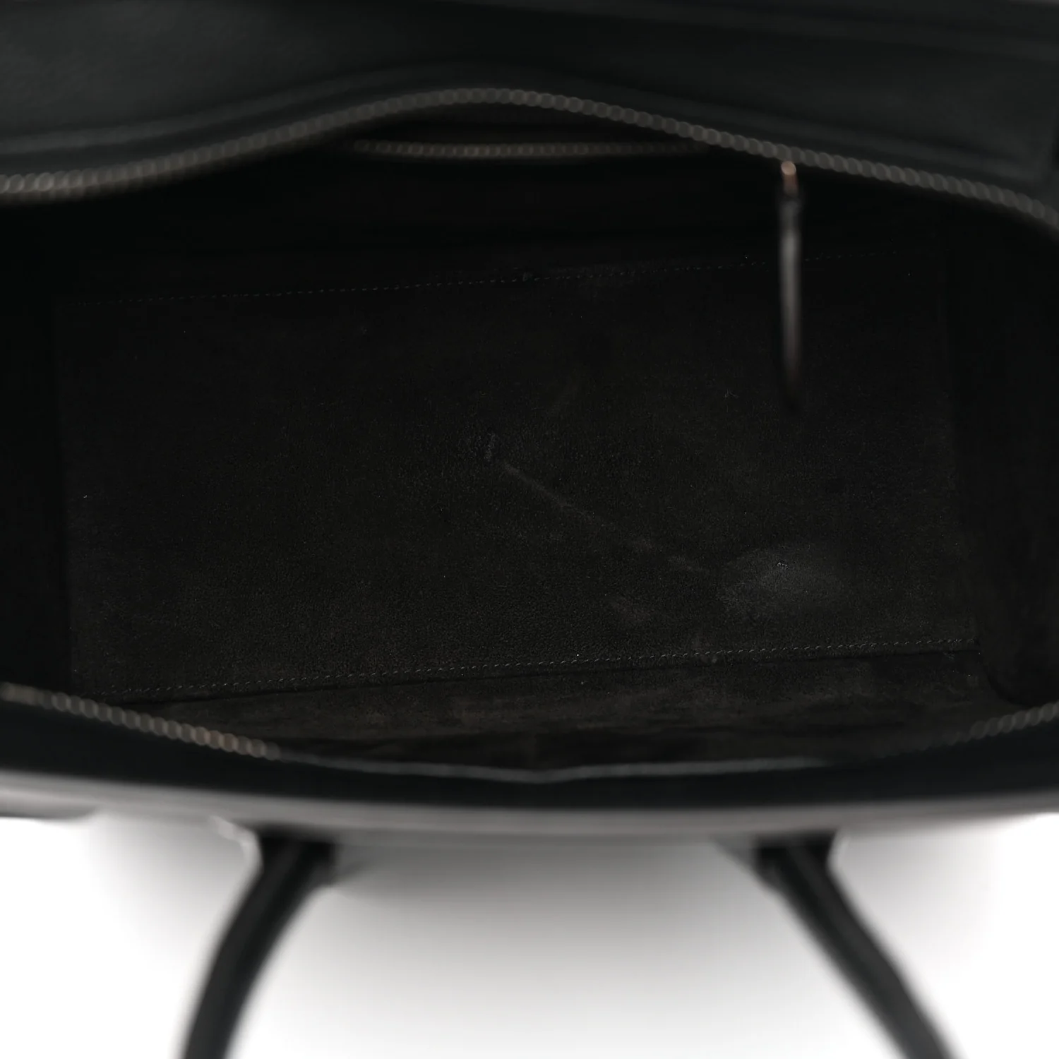Drummed Calfskin Micro Luggage Black