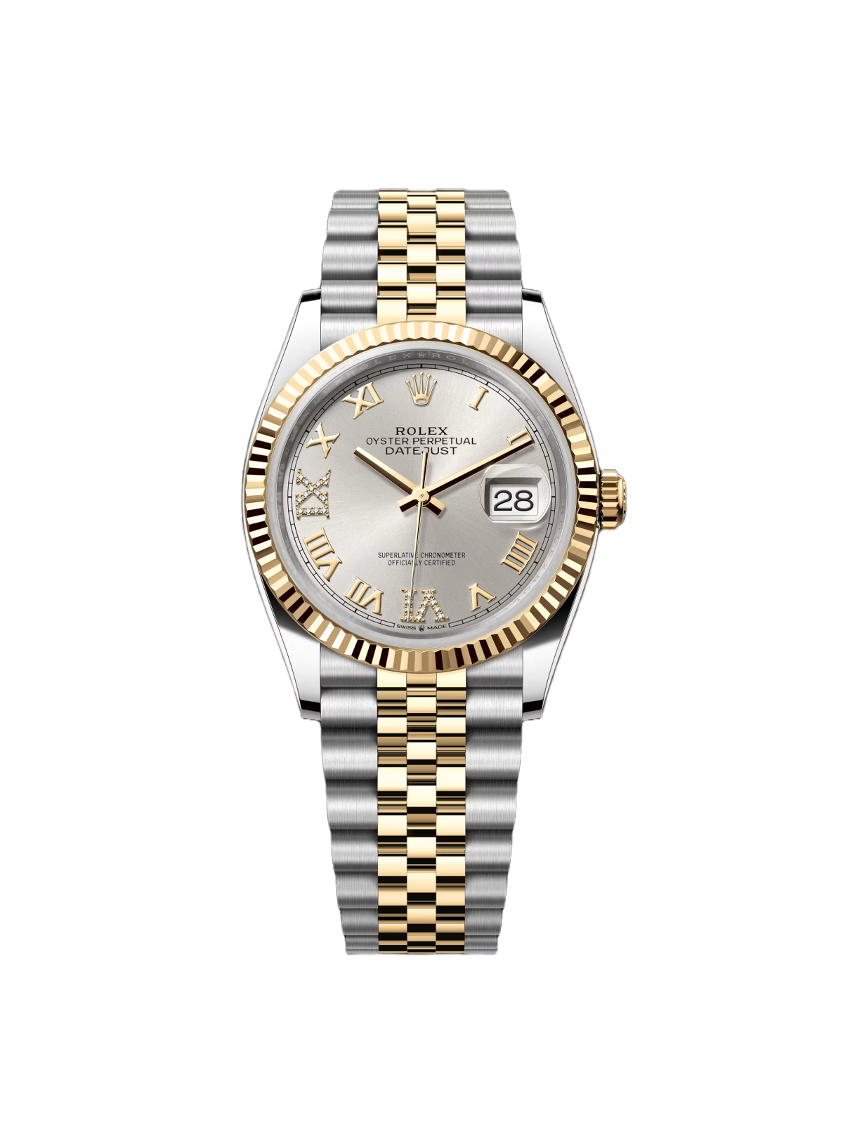 【Super Clone】RLX  Datejust 36mm 126233 Silver Dial Jubilee Bracelet Watch
