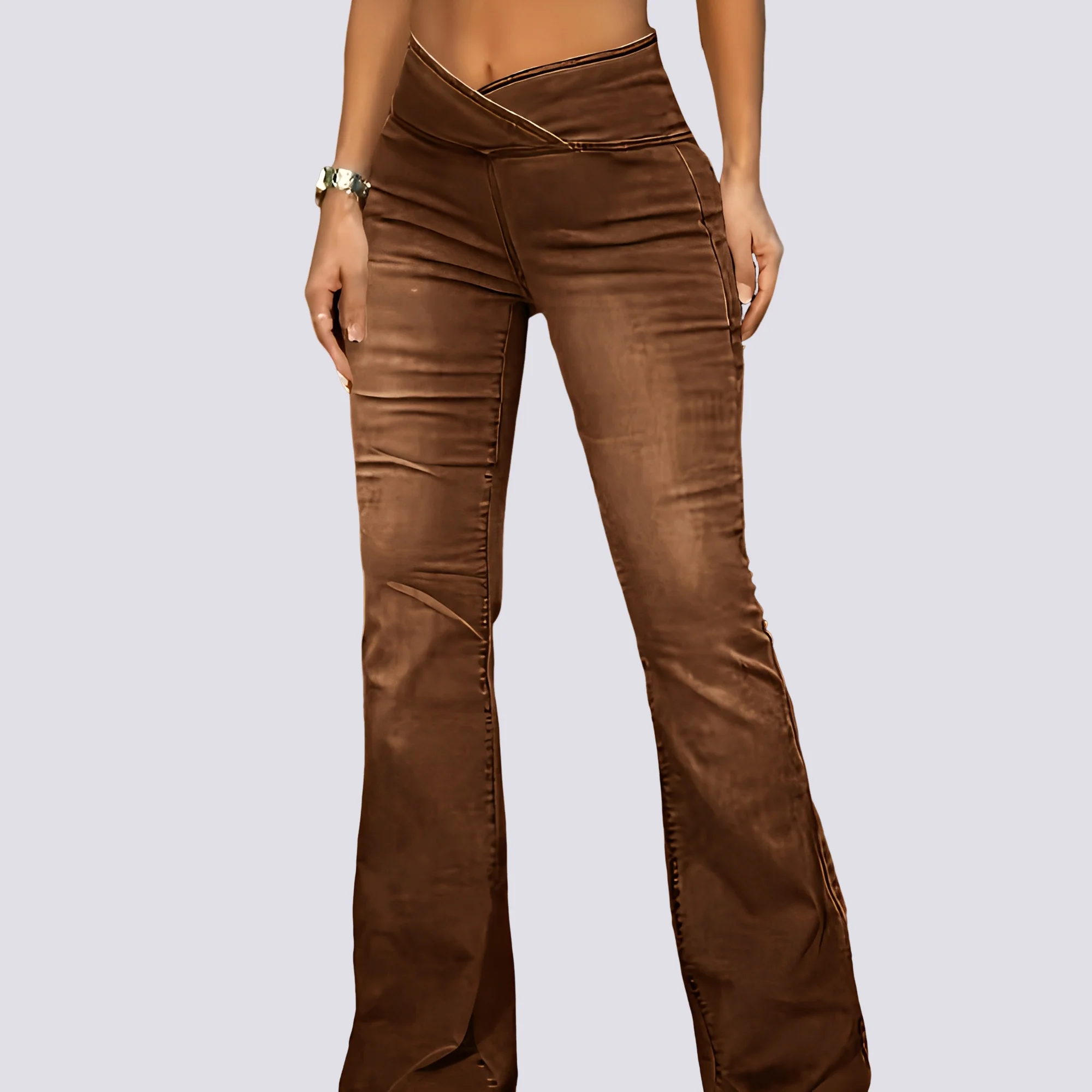 Lexi - Pantalon évasé en denim élégant