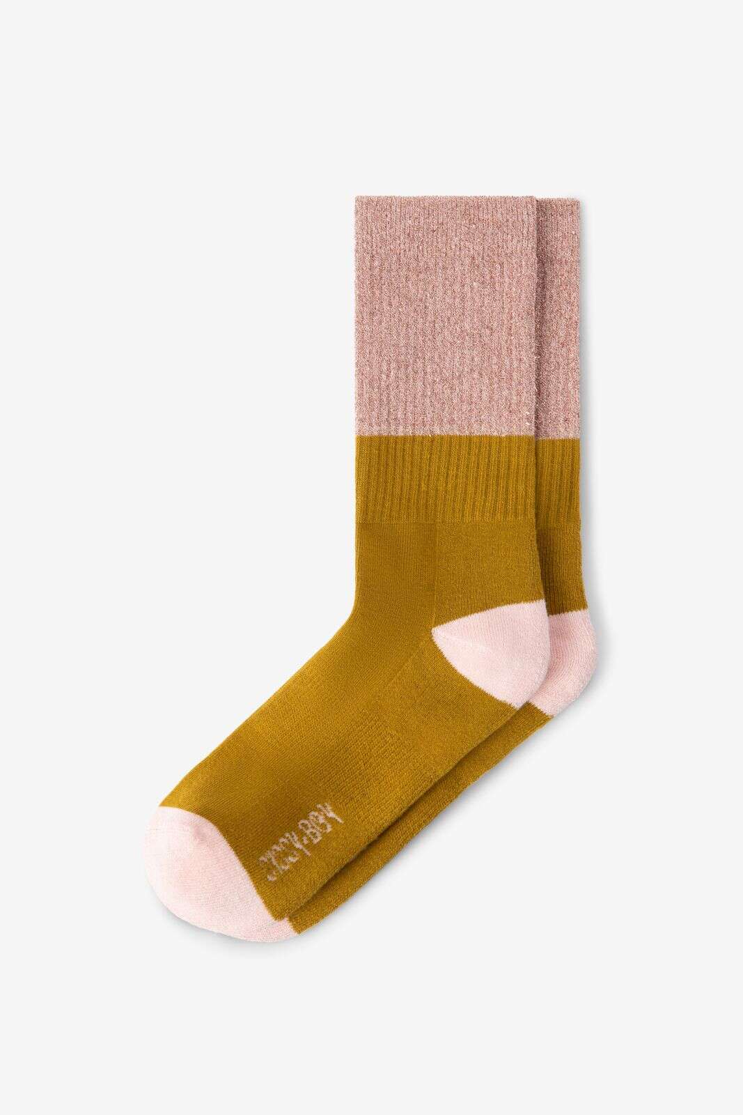 Colourblock sokken met lurex