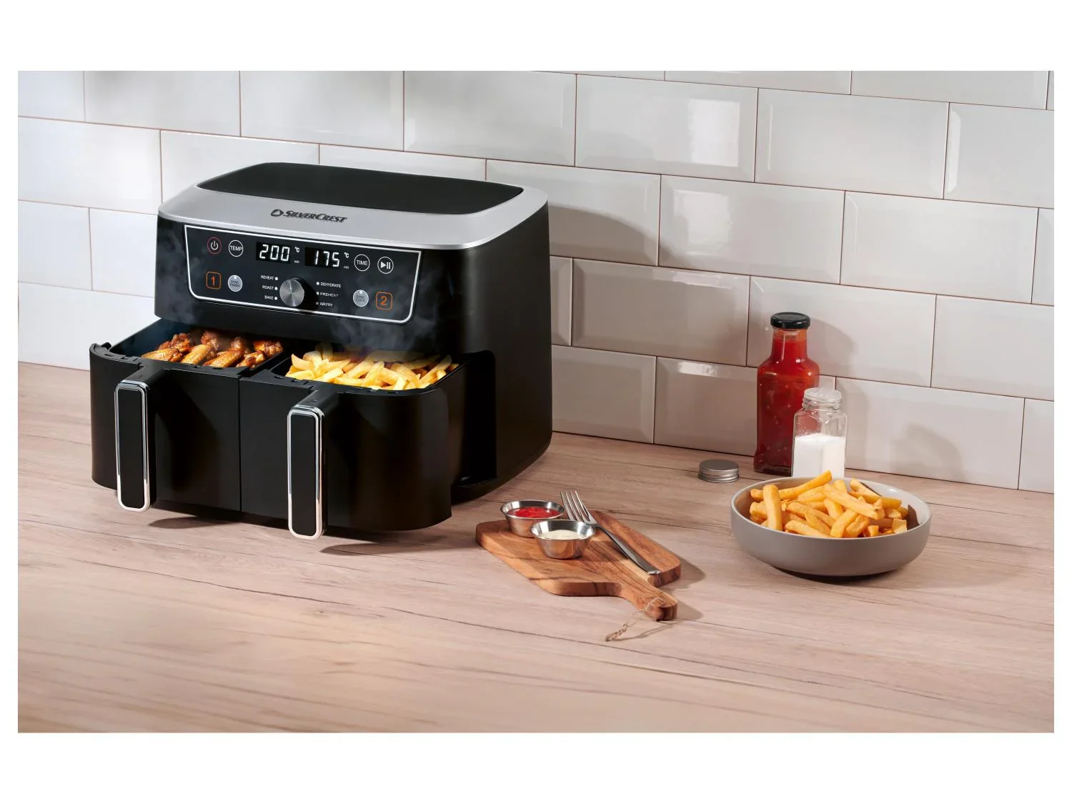 SILVERCREST Friteuse  air chaud double SHFDD 2600 B2