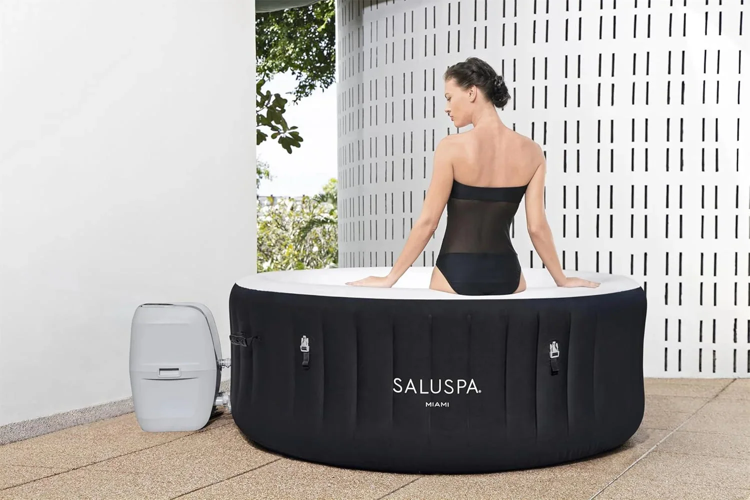 Inflatable Hot Tub Spa (71" X 26") | Portable Hot Tub with 2 Covers (1 Energy-efficient Thermal Cover and 1 Standard Cover) | Fits Up to 2-4…