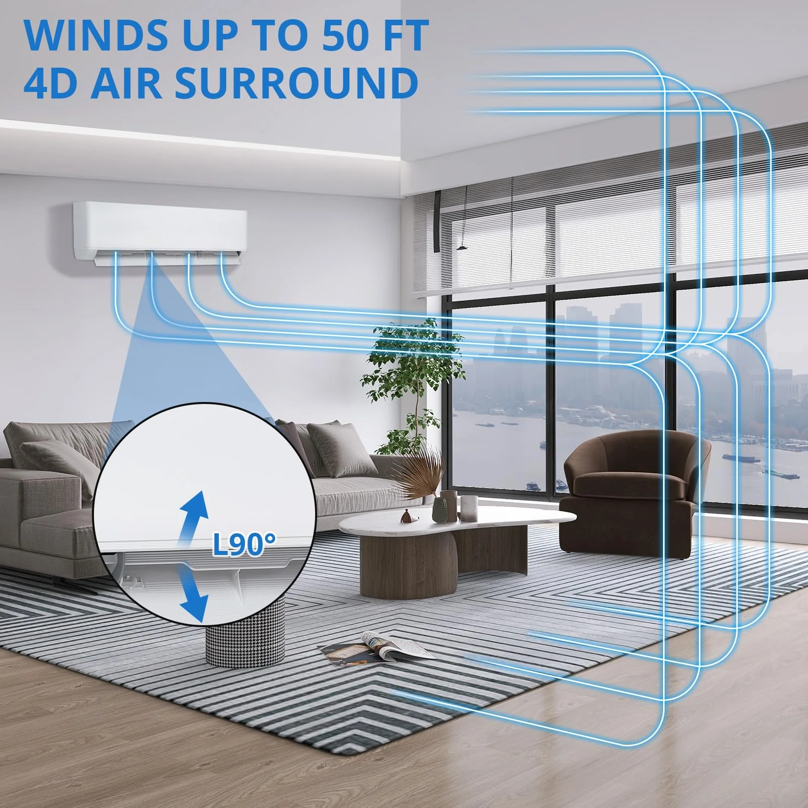 Mini Split AC/Heating System, 23 SEER2 18000BTU Wall-Mounted Ductless AC Unit Cools Rooms Up to 1250 Sq. Ft, Efficient Inverter AC with Heat Pump Installation Kit, 208V/230V(White) - Image 5