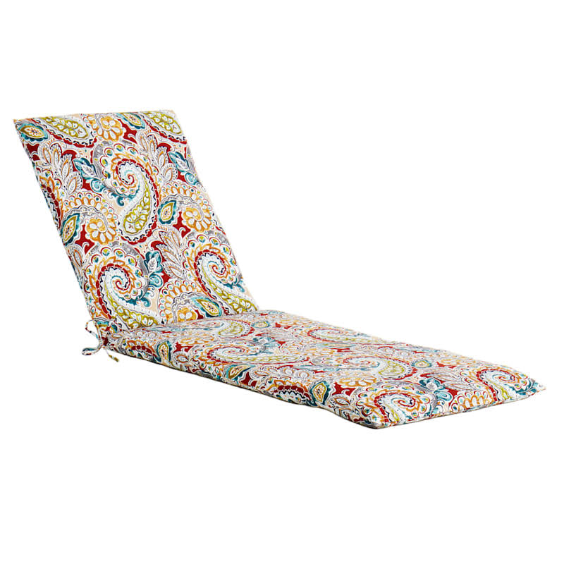 at Home Paisley Chili Outdoor Basic Chaise Lounge Cushion