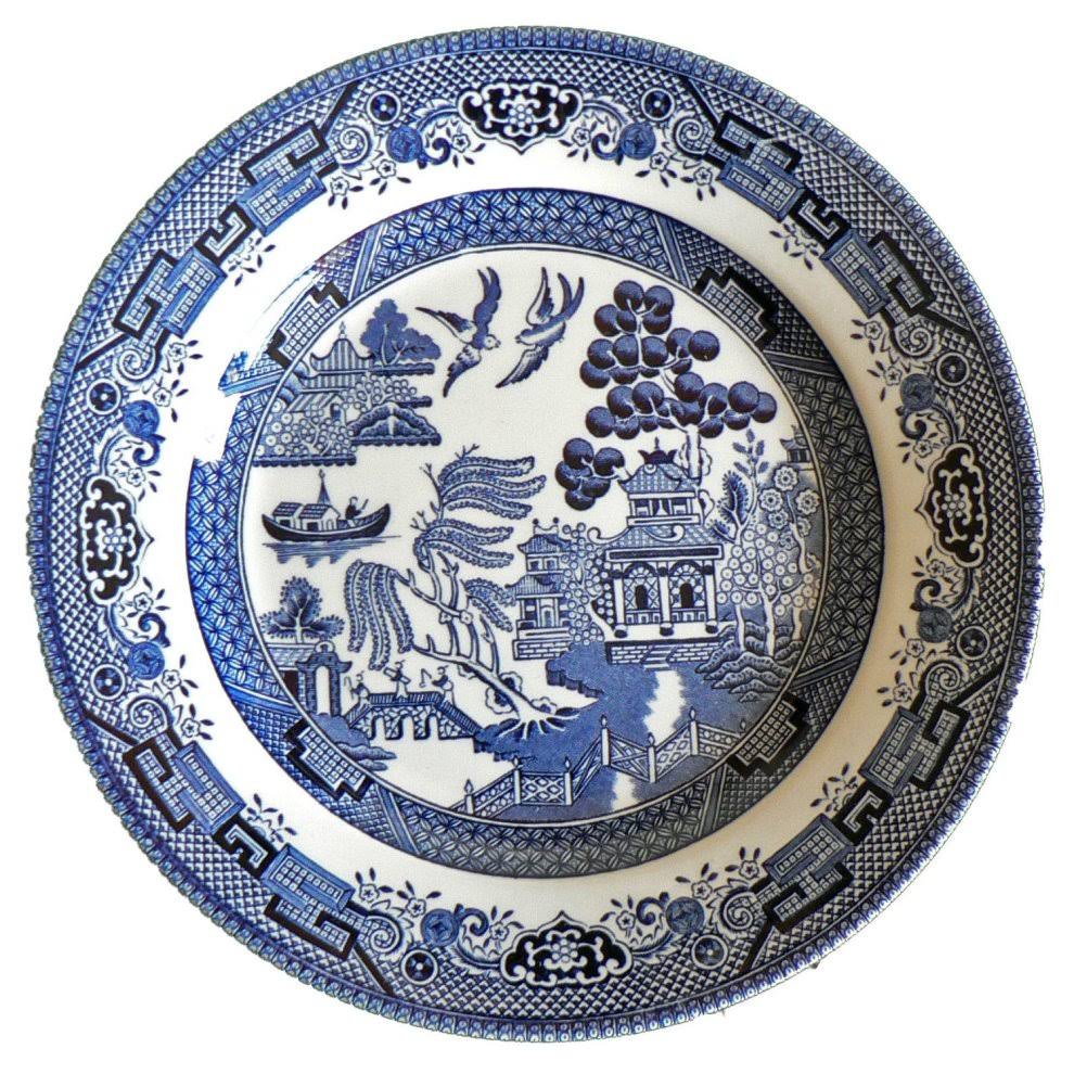Churchill Blue Willow Plate 10 inch (Set of 6)