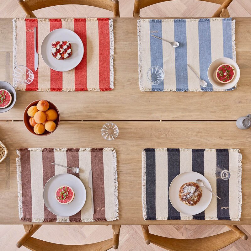 Toppu bordbrikke 48x36 cm 2 stk blue/offwhite