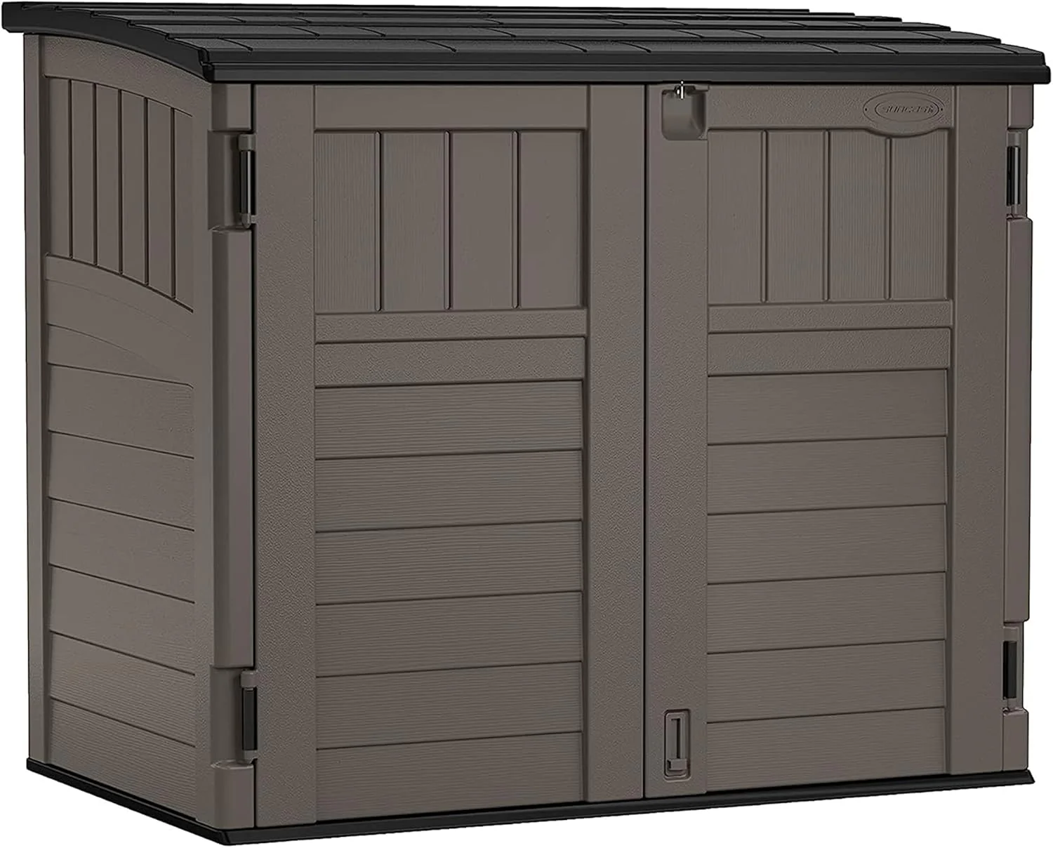 34 Cu. Ft. Horizontal Shed for Outdoor Storage w/Locking System, Stoney/Black