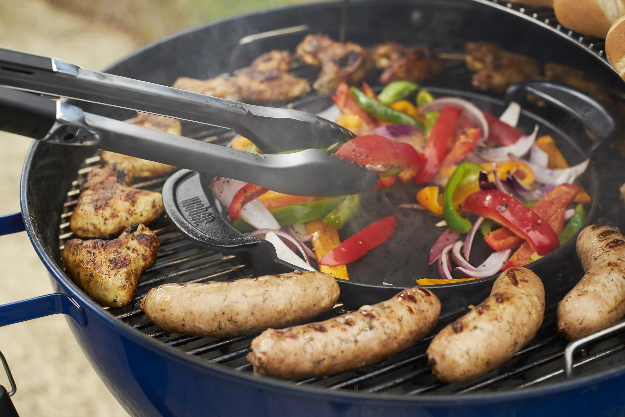 Weber Master Touch 22" Charcoal Grill, Deep Ocean Blue(Black) Image 5
