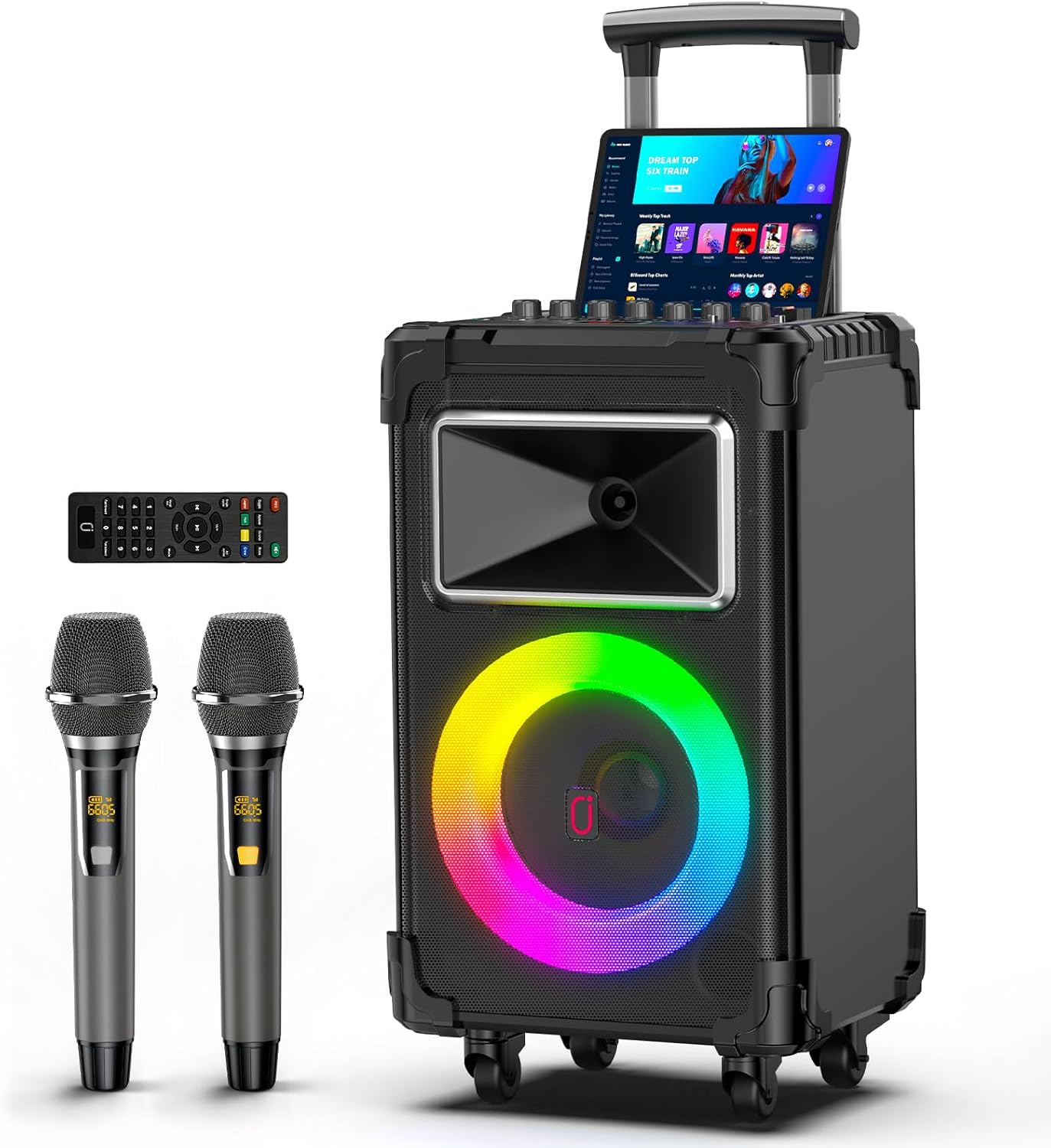 JYX Karaoke Machine with 2 Wireless Mics  10