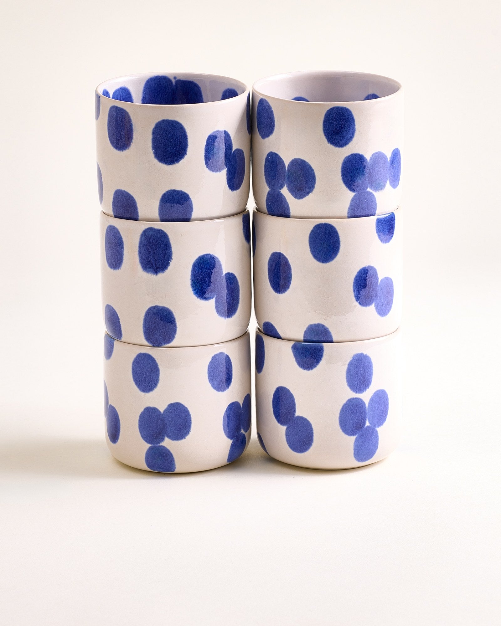 NÓDOA - LARGE CUP DOTTED BLUE SET OF 6