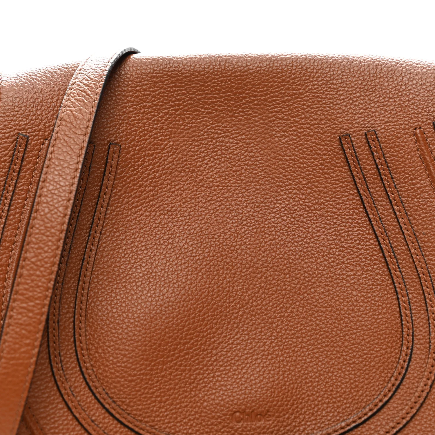 Calfskin Medium Marcie Round Crossbody Bag Tan