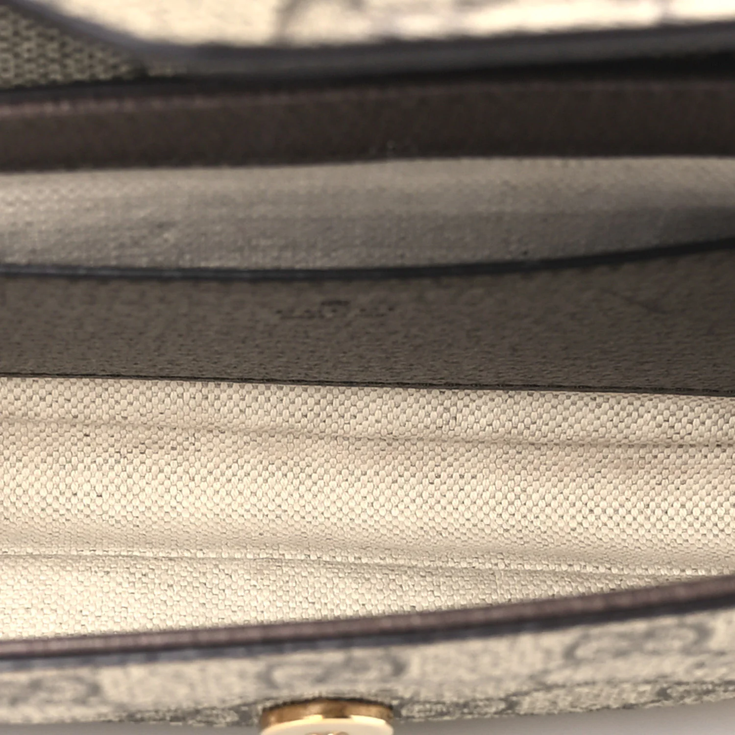 GG Supreme Monogram Textured Dollar Calfskin Web Mini Ophidia Envelope Shoulder Bag Beige Ebony
