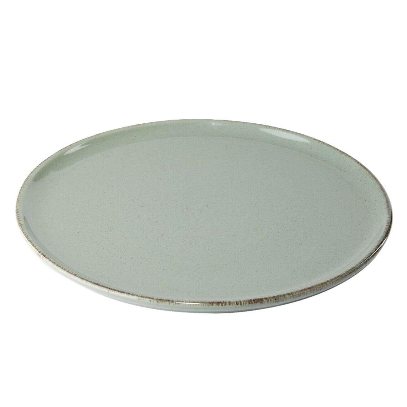 Assiette plate Lisbonne en grès vert Ø27cm