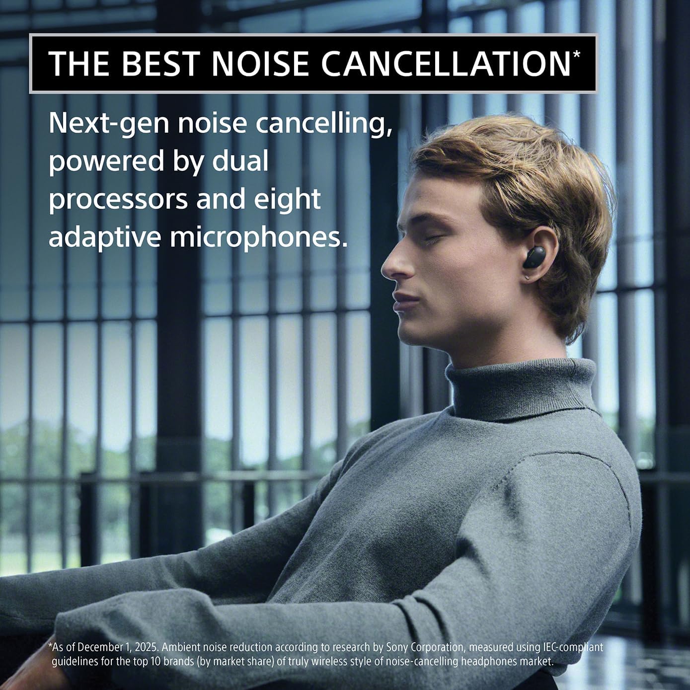 Sony WF-1000XM6 The Best Truly Wireless Noise Cancelling Earbuds (2026 Model)  Bluetooth in-Ear Headphones  with Studio-Quality Sound  Up to 24 Hours of Battery Life  Platinum Silver