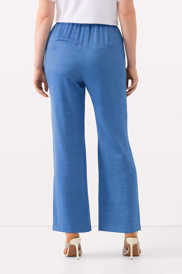 Textured Elastic Waistband Suit Pants